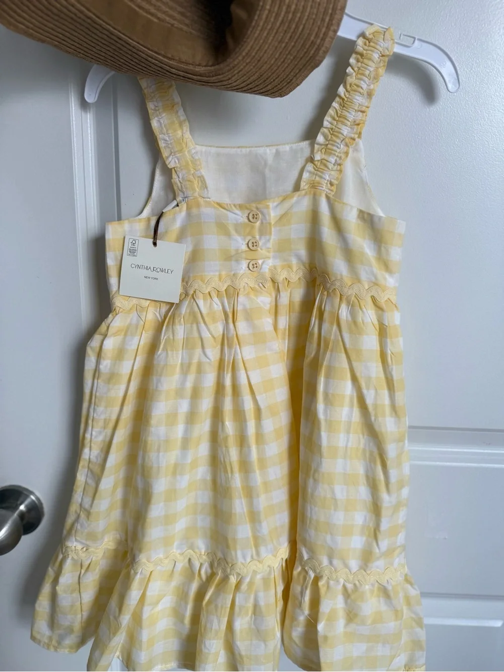 NWT Cynthia Rowley Yellow dress and hat for girls size 6